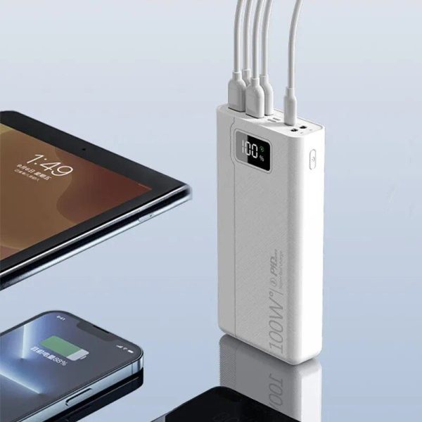 100W Super Fast Charging 50000mAh Power Bank with 4 USB & Wireless Charging - Image 6