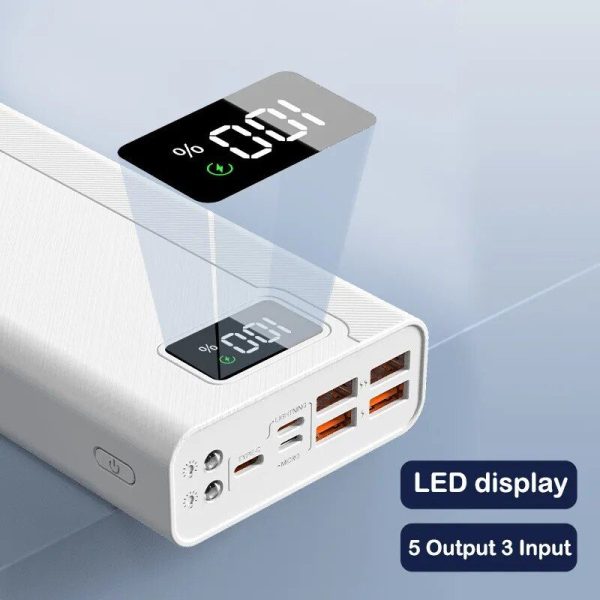 100W Super Fast Charging 50000mAh Power Bank with 4 USB & Wireless Charging - Image 3