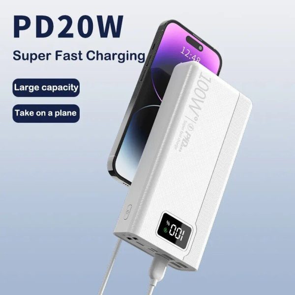 100W Super Fast Charging 50000mAh Power Bank with 4 USB & Wireless Charging - Image 4