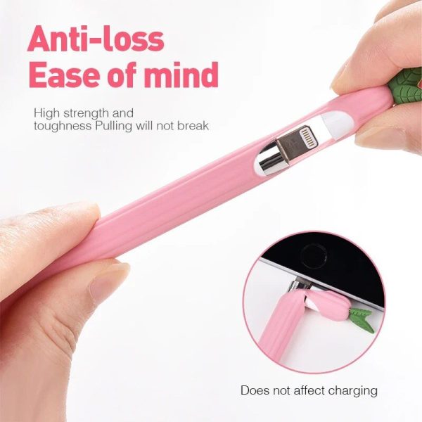 Silicone Protective Cover for Apple Pencil 1 with Anti-Lost Strap - Image 4