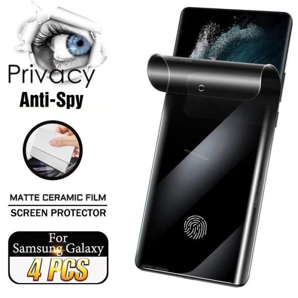 Anti-Spy Matte Ceramic Curved Screen Protector for Samsung Galaxy Series - Image 2