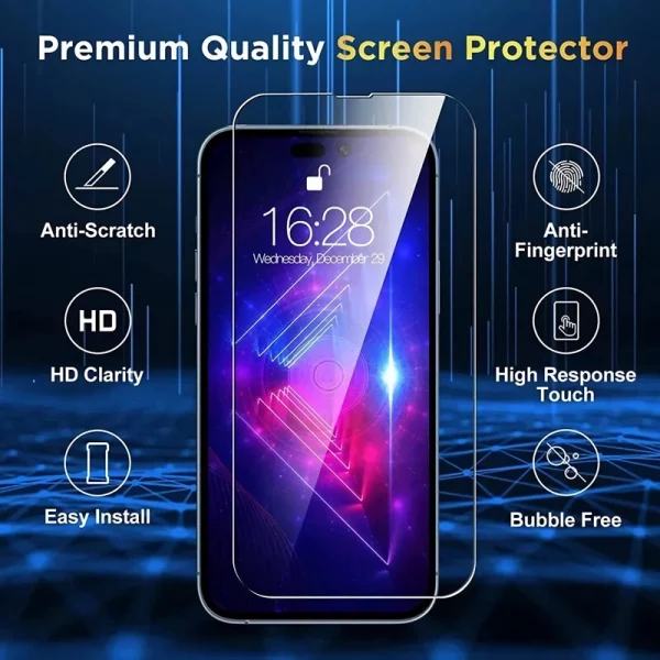 IPhone Camera Lens & Screen Protectors - Full Cover Tempered Glass for iPhone 11, 12, 13, 14, 15 Series & More - Image 2