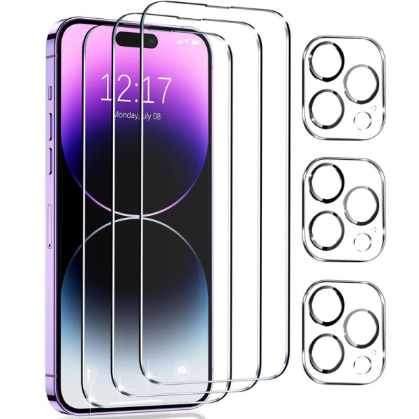 IPhone Camera Lens & Screen Protectors - Full Cover Tempered Glass for iPhone 11, 12, 13, 14, 15 Series & More