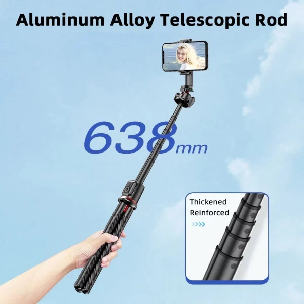 Flexible Octopus Tripod with Telescopic Phone Holder and Remote Control for Versatile Photography - Image 3