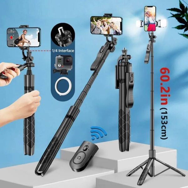 Foldable L16 Wireless Selfie Stick Tripod Stand with Bluetooth - Perfect for Gopro, Smartphones & Cameras - Image 4