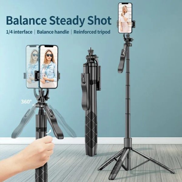 Foldable L16 Wireless Selfie Stick Tripod Stand with Bluetooth - Perfect for Gopro, Smartphones & Cameras - Image 3