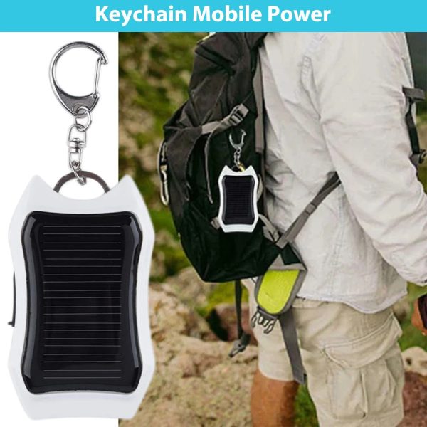 Solar Keychain Power Bank with LED Light - Image 2