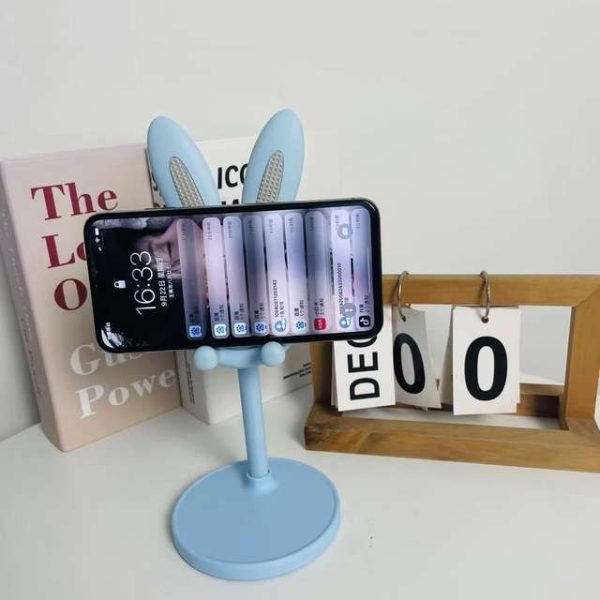 Adjustable Pink Rabbit Phone Holder; Universal Desktop Cell Phone Stand - Image 6