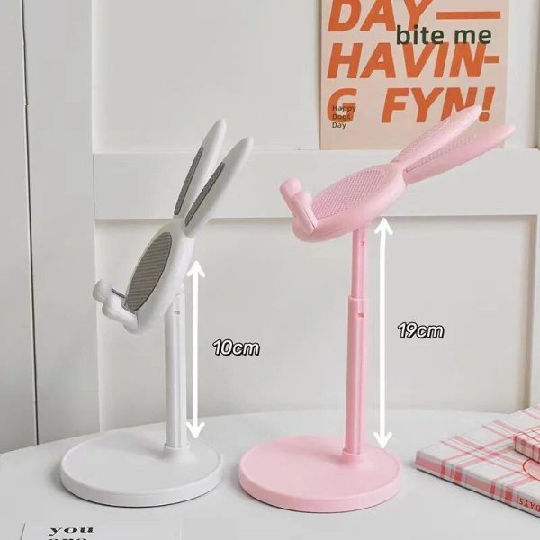 Adjustable Pink Rabbit Phone Holder; Universal Desktop Cell Phone Stand - Image 10