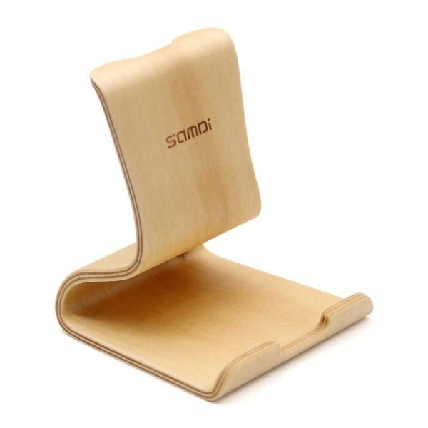 Universal Wooden Desktop Tablet & Mobile Stand - Image 3