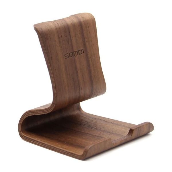 Universal Wooden Desktop Tablet & Mobile Stand - Image 2