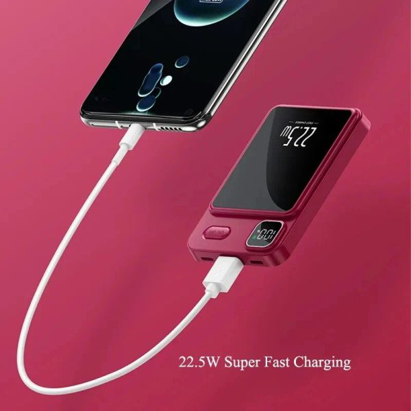 30,000mAh Magnetic Fast-Charging Power Bank with PD20W Wireless & LED Display - Image 3