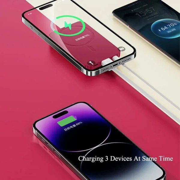 30,000mAh Magnetic Fast-Charging Power Bank with PD20W Wireless & LED Display - Image 4