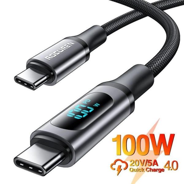 100W LED USB-C Fast Charge & Data Sync Cable - Image 2