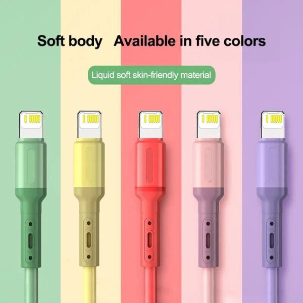 Liquid Silicone Fast Charging & Data Sync USB Cable for iPhone - Image 2