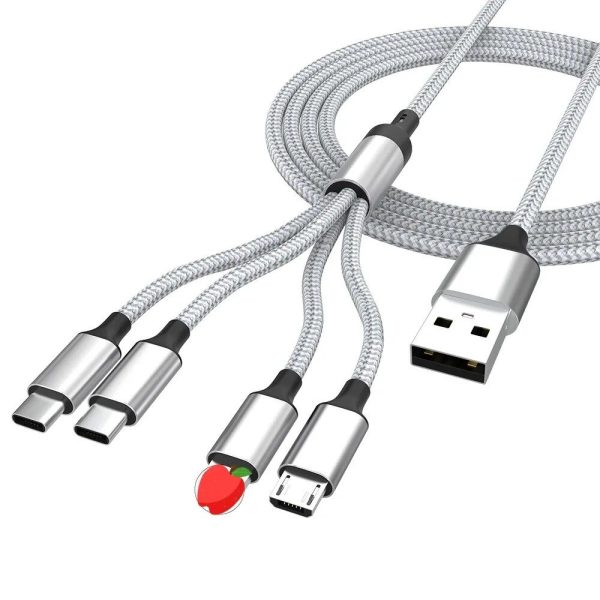 4-in-1 Fast Charge & Data Sync Multi Charger Cable for Android, iPhone & Type-C Devices - Image 2