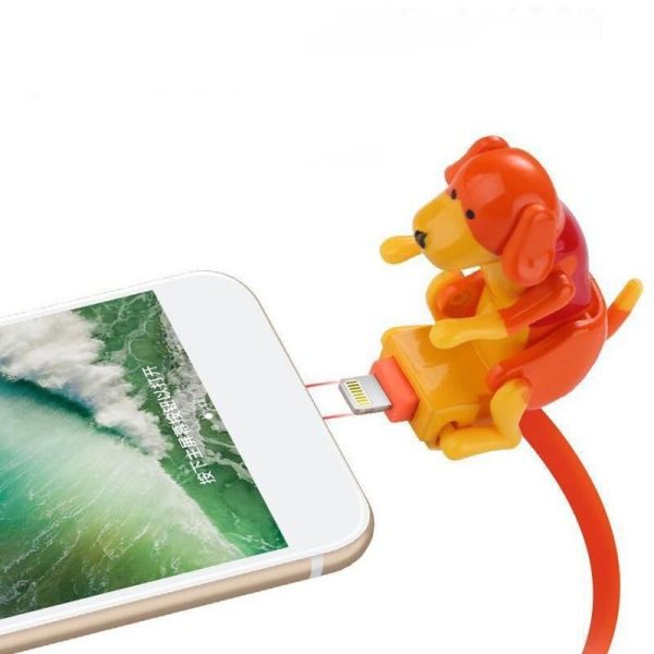 Animated Dog USB Charging Cable - Universal Phone Charger with Fun Moving Design