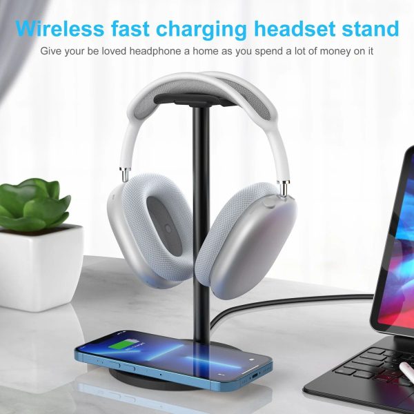 2-in-1 Fast Wireless Charging Pad & Headphone Stand - Image 4