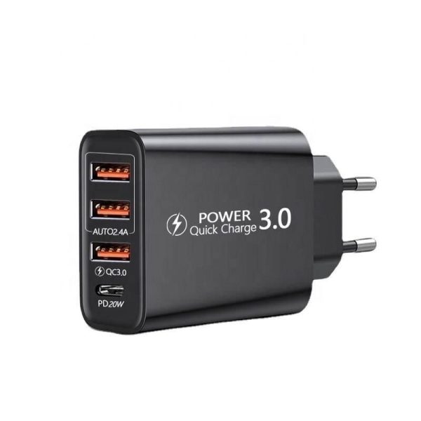 3-Port Adapter with Fast Charging Function