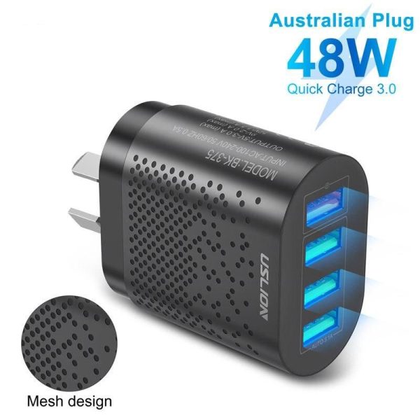 AU 48W 4-Port Fast USB & Type C Travel Charger with Australian Plug - Image 2