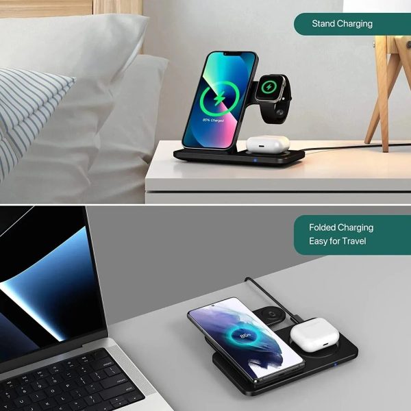 3-in-1 Foldable Fast Wireless Charging Stand for iPhone, iWatch, and AirPods - Image 7