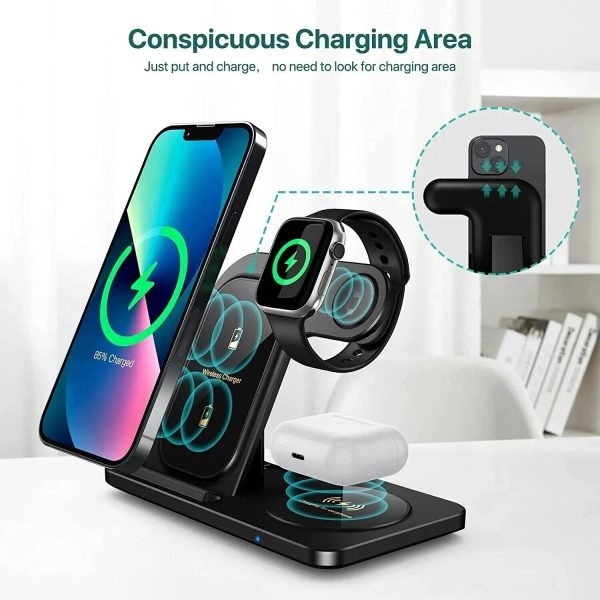 3-in-1 Foldable Fast Wireless Charging Stand for iPhone, iWatch, and AirPods - Image 5