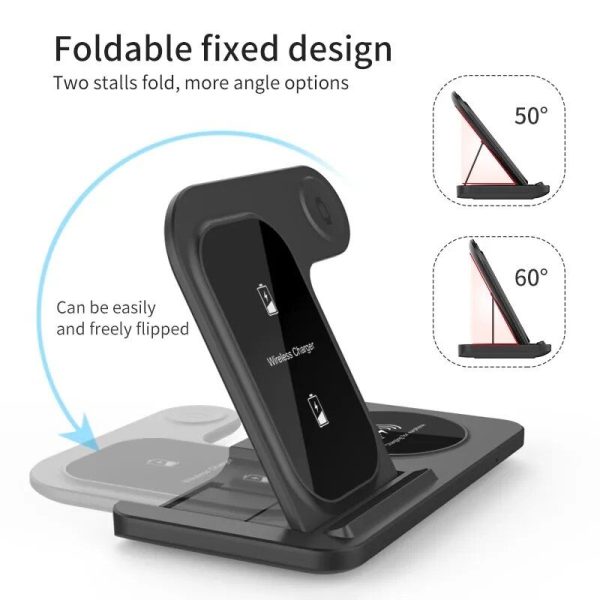 3-in-1 Foldable Fast Wireless Charging Stand for iPhone, iWatch, and AirPods - Image 6