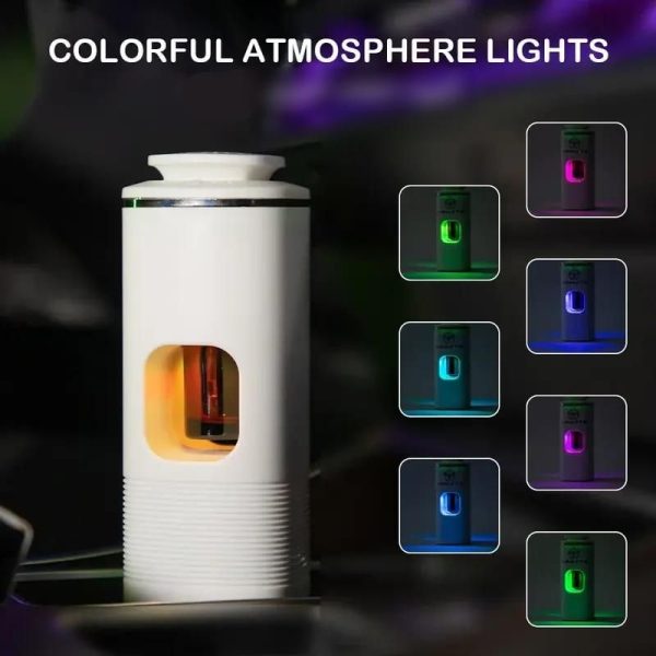 Portable 1000mAh USB Car Air Purifier with 7-Color LED & Aromatic Oil Diffuser - Image 2