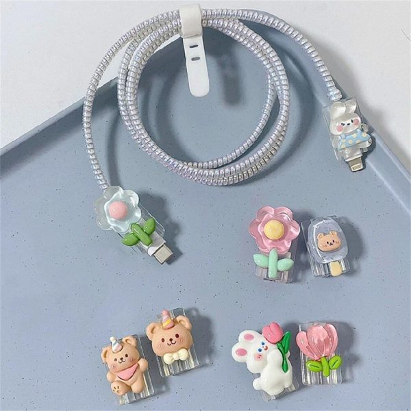 Adorable 3D Cartoon Cable Bite Protectors for Chargers - Universal Fit for USB Cables - Image 4