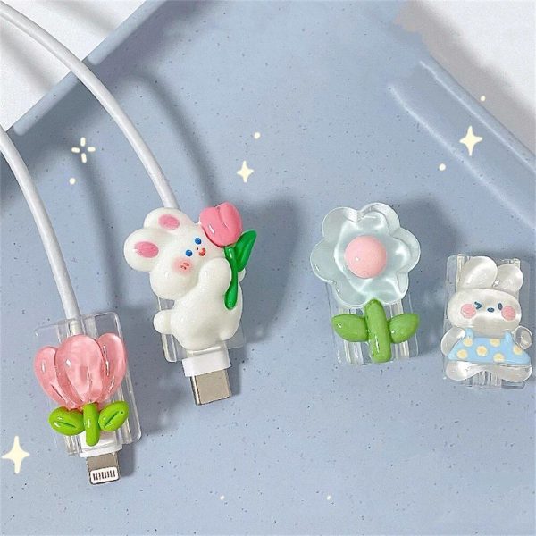 Adorable 3D Cartoon Cable Bite Protectors for Chargers - Universal Fit for USB Cables - Image 3