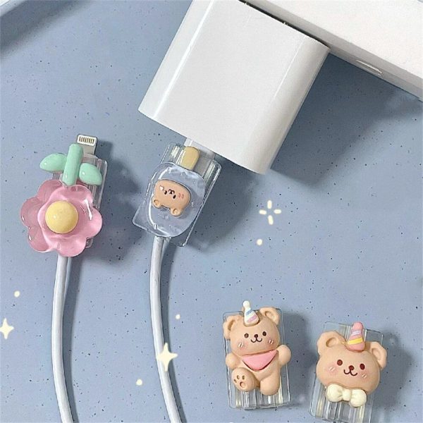 Adorable 3D Cartoon Cable Bite Protectors for Chargers - Universal Fit for USB Cables - Image 5