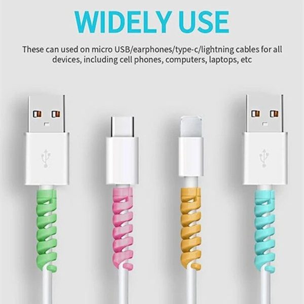 Adorable Spiral Cable Protectors - Universal Data Line Saviors (1/12 Pack) - Image 4