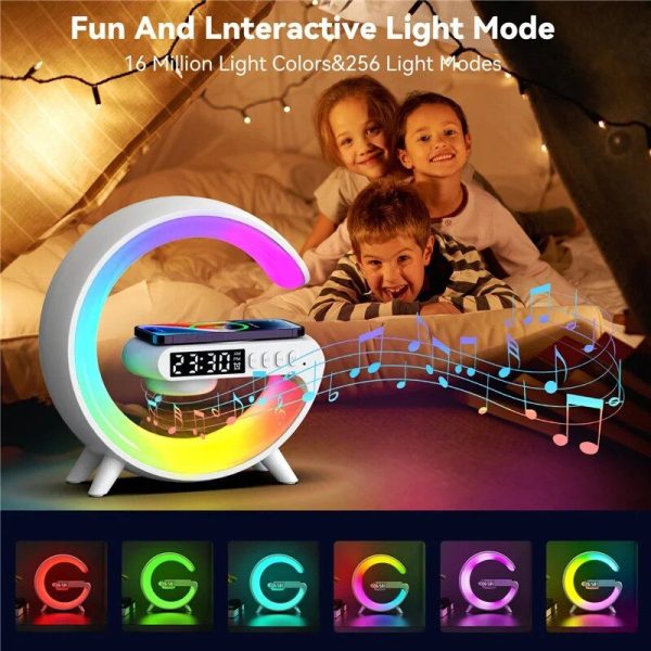 Mini Multifunction Wireless Charger with Speaker and RGB Night Light - Fast Charging Stand for All Qi-Enabled Devices - Image 5