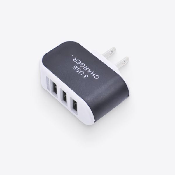 Black 3 Ports USB Charger