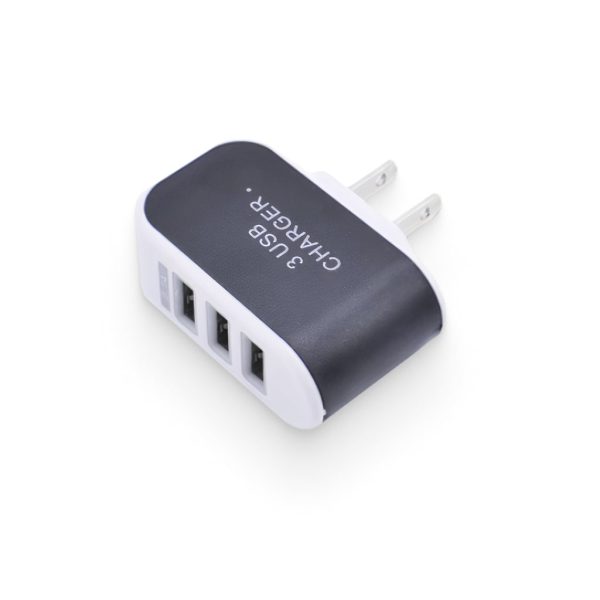 Black 3 Ports USB Charger - Image 2