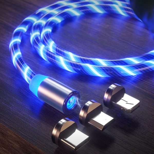 Blue LED 3-in-1 USB Charging Cord - Image 5