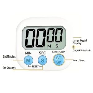 Digital Kitchen Timer with Magnetic LCD Countdown Display - Image 3