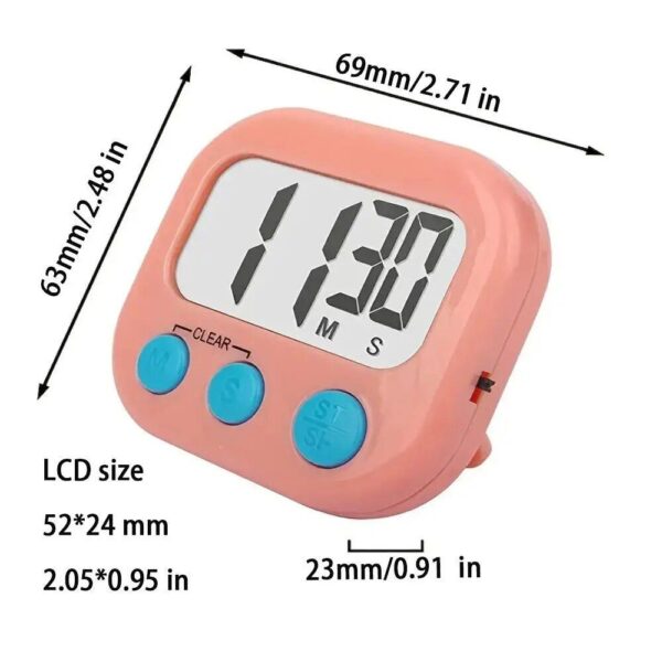 Digital Kitchen Timer with Magnetic LCD Countdown Display - Image 5