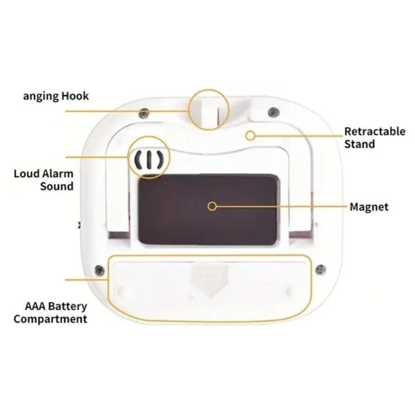 Digital Kitchen Timer with Magnetic LCD Countdown Display - Image 7
