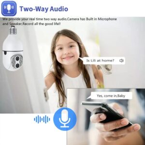 4K 8MP WiFi Bulb Camera with 10X Zoom & Full Color Night Vision - Image 3