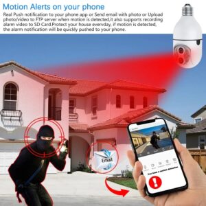 4K 8MP WiFi Bulb Camera with 10X Zoom & Full Color Night Vision - Image 5