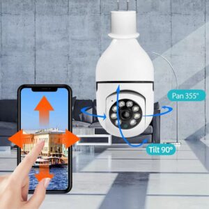4K 8MP WiFi Bulb Camera with 10X Zoom & Full Color Night Vision - Image 6