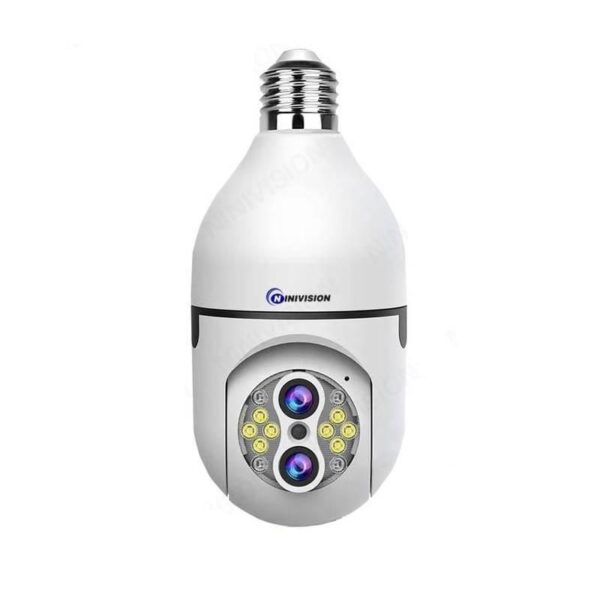 4K 8MP WiFi Bulb Camera with 10X Zoom & Full Color Night Vision