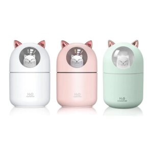 Cute Cat USB Air Humidifier with Aroma Diffuser and Colorful Night Light - Image 7