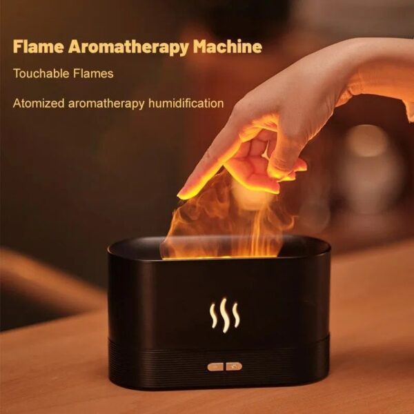 Ultrasonic Perfume Humidifier with LED Flame Lighting - Image 4
