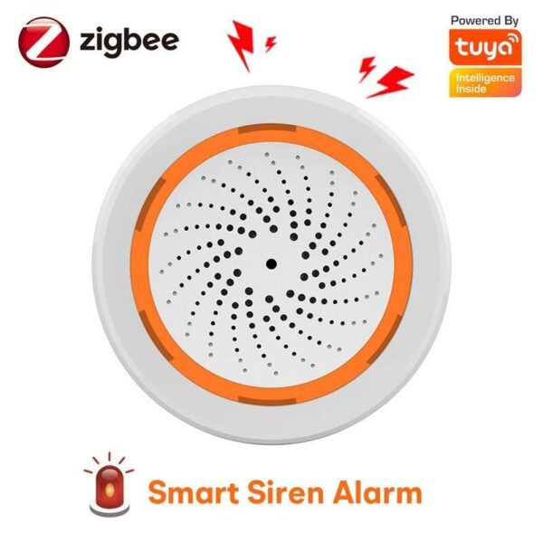 Smart Zigbee Sound & Light Alarm Siren with Strobe Alerts for Home Security - Image 2