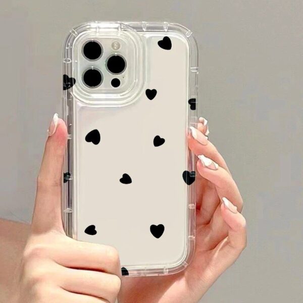 Love Heart Transparent Phone Case for Various Samsung Models - Image 3