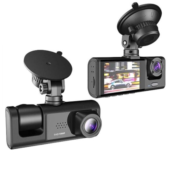 1080P Triple-Lens Dash Cam with IR Night Vision - Image 2