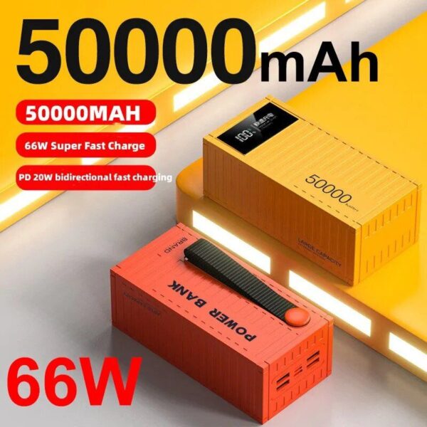 66W Ultra-Capacity 50000mAh Portable Power Bank with Super Fast Charging - Image 2