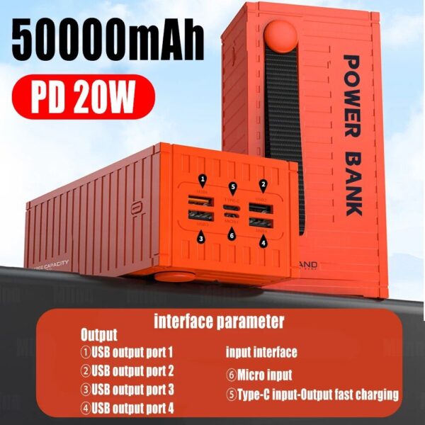 66W Ultra-Capacity 50000mAh Portable Power Bank with Super Fast Charging - Image 3